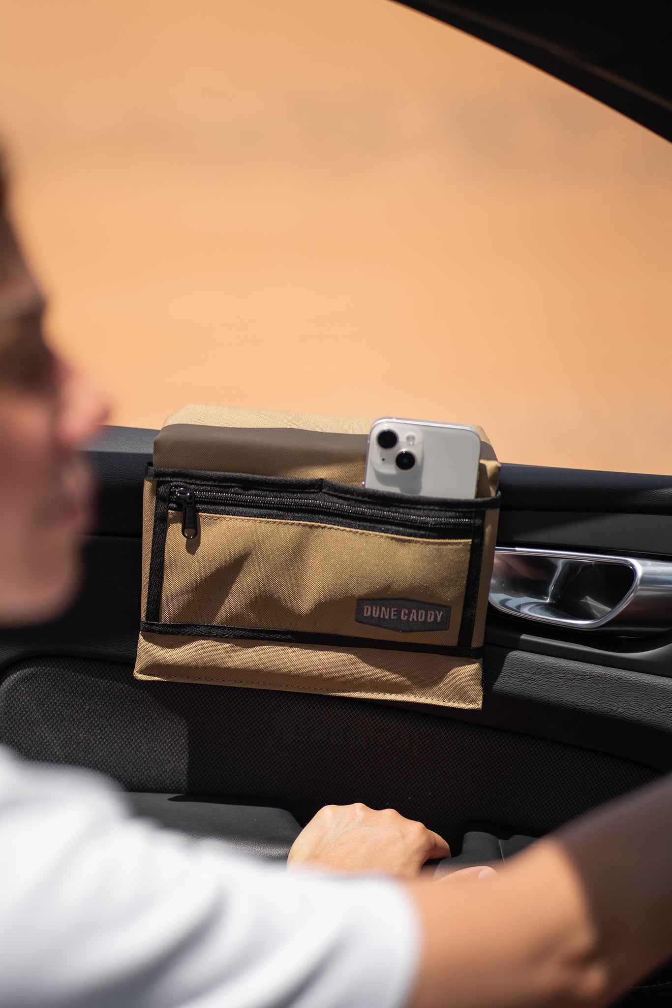 Car Armrest - Beige Canvas