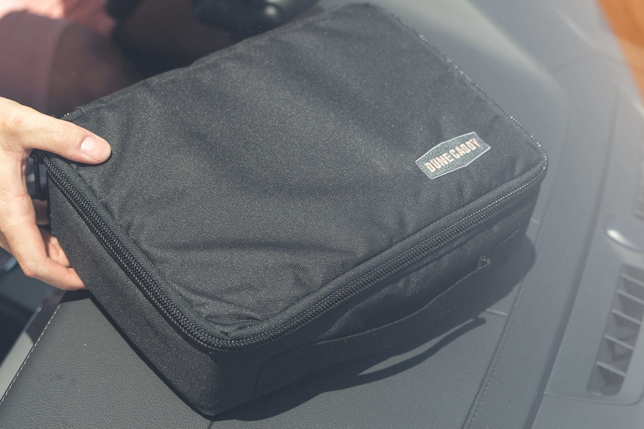 Dune Caddy Black Canvas Car Storage Bag