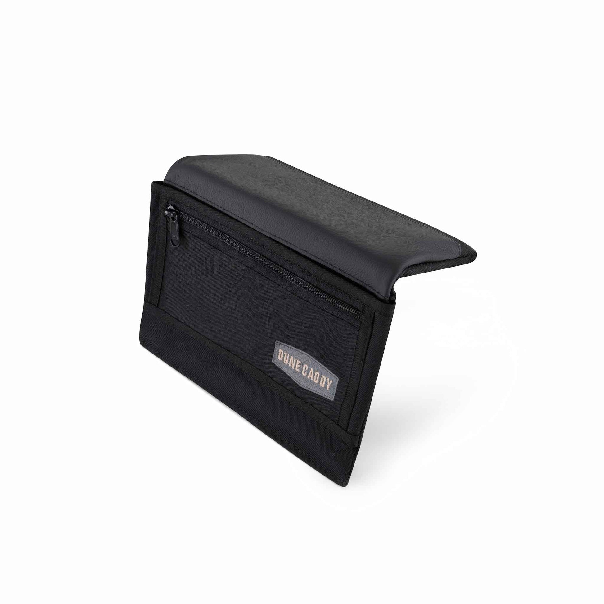 Car Armrest - Black Canvas & Leather