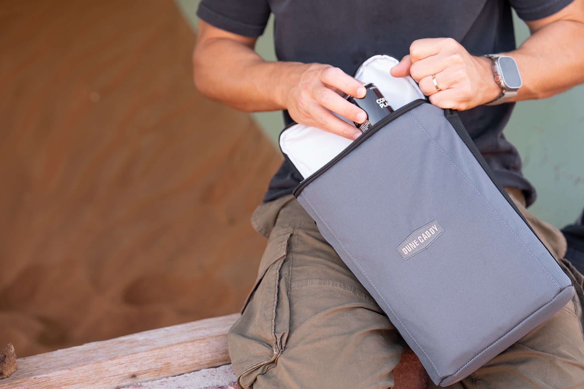 Dune Caddy Grey Wine Cooler Bag