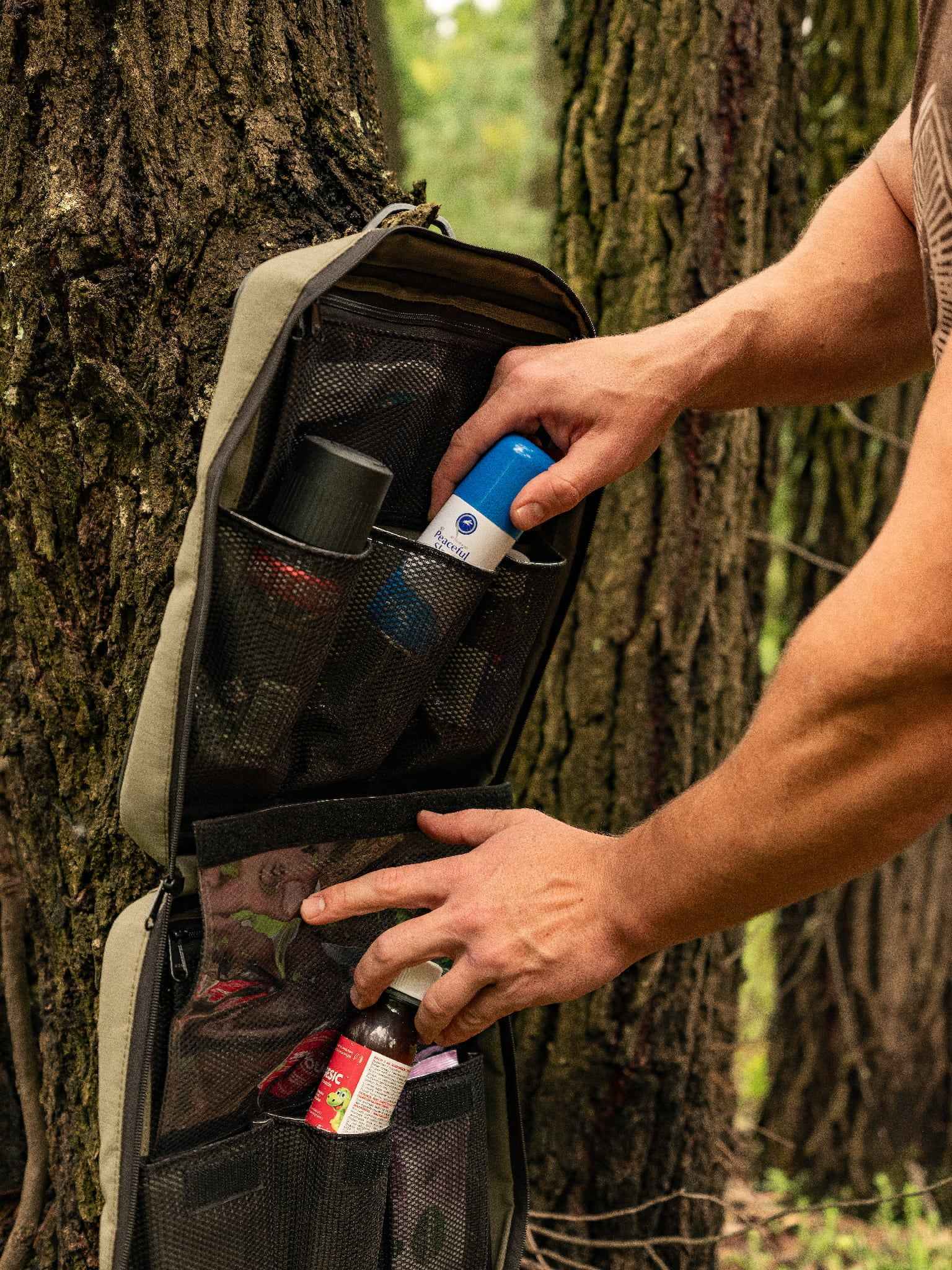 Outdoor Vanity & Toiletry Bag - Olive Green Ripstop