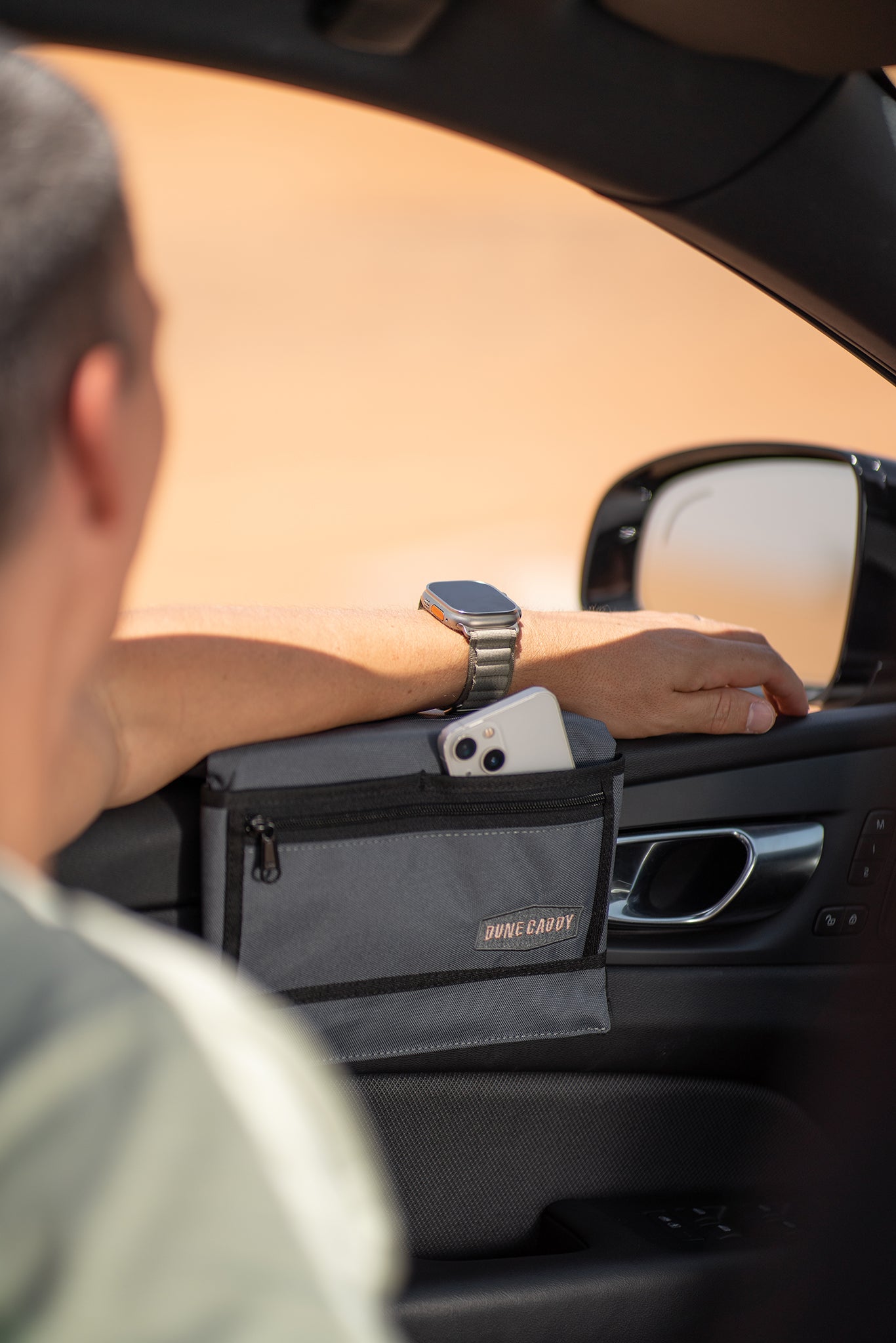 Dune Caddy Grey Car Door Armrest