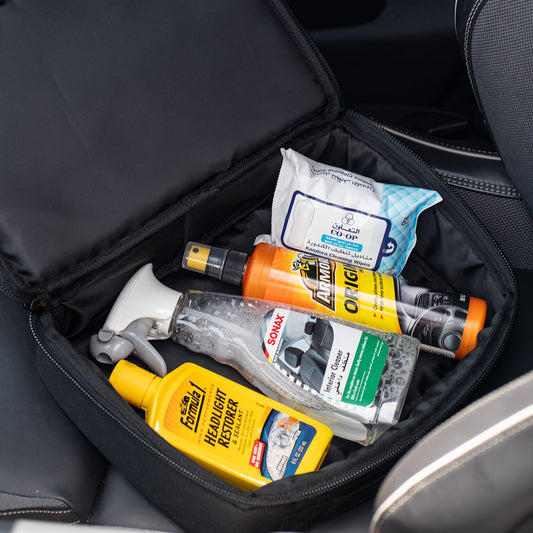 Dune Caddy car organizer bag with car accessories inside